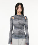 Cut-out Turtleneck Long Sleeve
