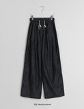 Harmons Track Raw Denim Banding Wide Pants