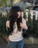 Pauline Off Shoulder Ribbon Short Sleeve Tee