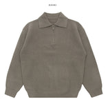 Abel collar half-zip knit