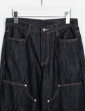 Finny Painter Stitched Rivet Brushed Denim Pants