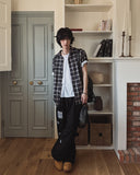 Alo summer linen checked shirt