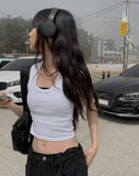 Jet Halterneck Layered Ribbed Sleeveless