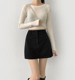 A-line Winter Mini Skirt
