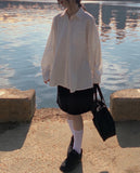 Rown black midi denim skirt