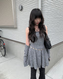 Shiho Flare One Piece Cardigan Set