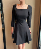 Beike Square Neck Belt One Piece