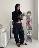 MUMU ONE TUCK WIDE DENIM