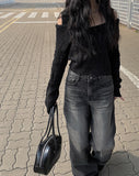 Tsuri Wide Long Denim Pants