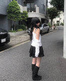 Dot Tiered Mini Skirt
