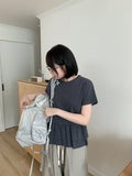 Hatsumi dot frill short sleeve tee