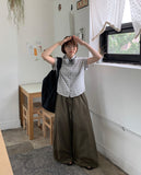 Hinbo Summer Check Roll-up Short Sleeve Shirt