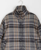 Hasen check short padded jumper