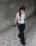 D-ring Cargo Pocket Bootcut Pants