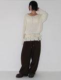 LOOSE BOUCLE DAMAGE KNIT