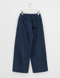 Elkaton Pintuck Banding Cotton Wide Pants