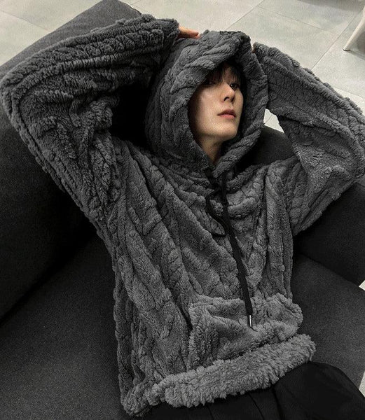 【COSYHARU】Cable Fleece Hood 0011_e3f12706-6e97-4052-9c59-