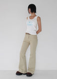 SLEEK SHIRRING BOOTCUT PANTS