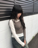 Warms Color Matching Layered T-Shirt Set