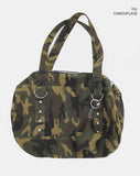 Band Camo Leopard Stud Baguette Shoulder Bag