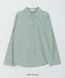 Feall size cotton long sleeve shirt - long ver.