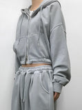 PIGMENT CROP HOODIE ZIP-UP