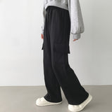 4-color Pocket Cargo Long Wide Banding Training Pants
