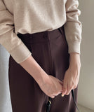 Look at Pintuck Straight Wide Slacks