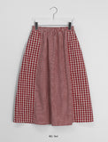 Erin Check Banding Long Skirt