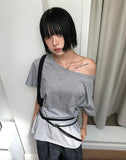 (2-WAY) BUTTON LOOSE TEE