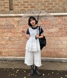 Himao Flower Tiered Layered Sleeveless Blouse