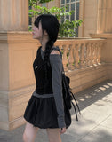 Cesi Slit Bustier T-shirt Set