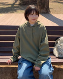 Yobibu Hood Anorak Over Sweatshirt