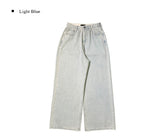 Komi Light Blue Wide Damage Denim Pants