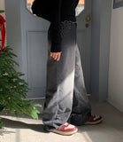 Hibis corduroy washed wide pants