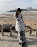Sarah Washing Grey Wide Pants