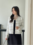 Erina Stripe Knit Jacket Cardigan