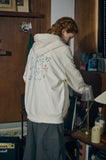 About Love CAT embroidery hood zip-up