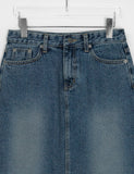 Ucho Washing Denim Midi Skirt