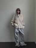 Quad Damage Knit Hooded Zip-Up