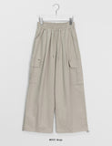 Hentin banding string wide cargo pants