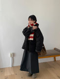 Enconi Wool Quilted Hooded Half Coat