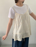 Trel Flower Lace Sleeveless Blouse
