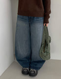 Gyodu Washing Denim Wide Pants