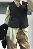 CRACK LEATHER VEST