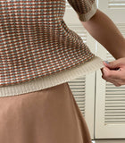 Demont Color Matching Tweed Puff Knit