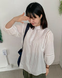 Aika Punching Pintuck Blouse