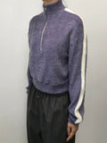 LINE HALF ZIP-UP KNIT