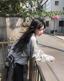 Hidden Shirring Windbreaker String Jacket
