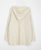 Fman Boucle Half-Open Wool Hood Knit - Wool 50